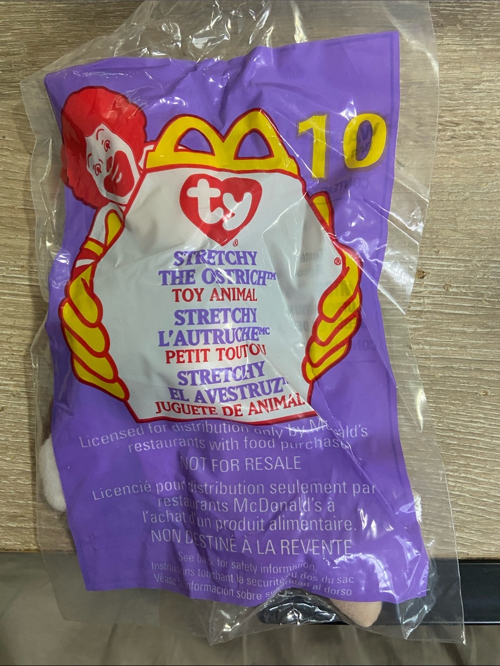 1999 McDonalds Happy Meal Toy TY Teenie Beanie Baby "Stretchy the Ostrich" NIP